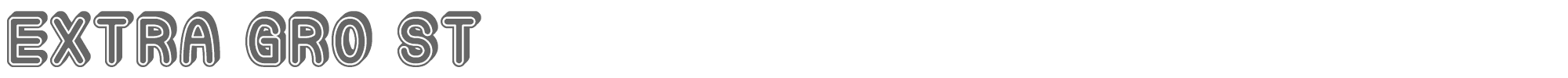 Sample characters Extra Gro St Font